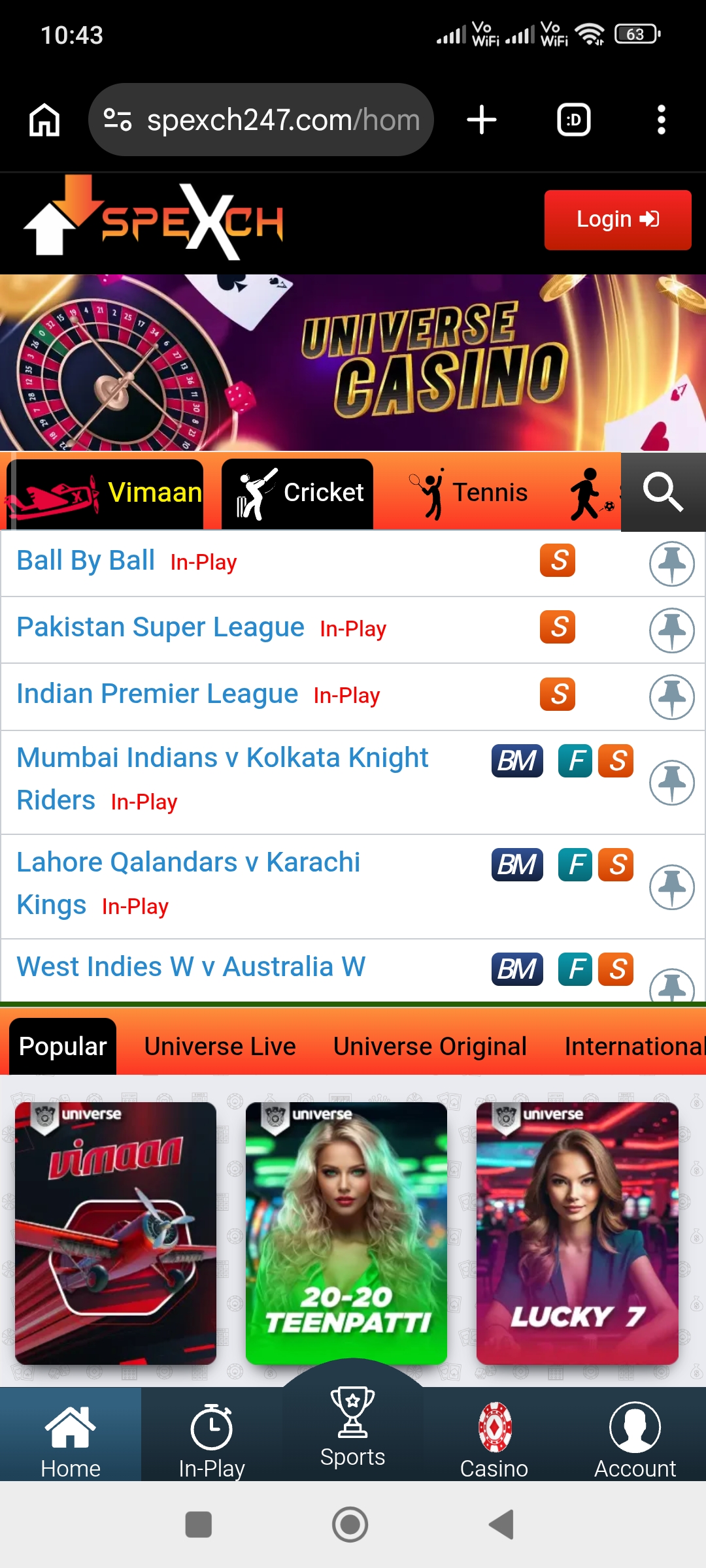 spexch247.click screenshot